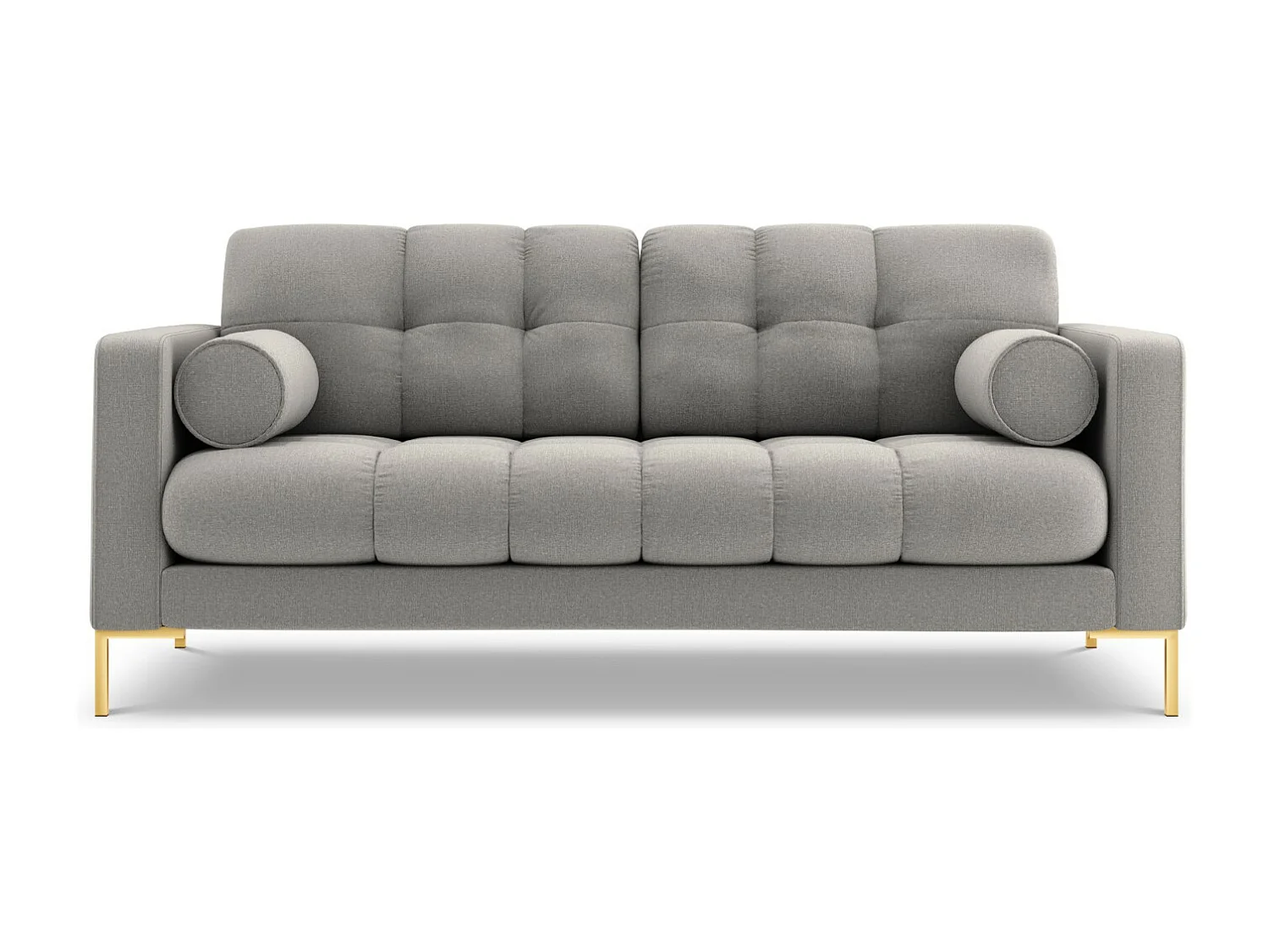 Cosmopolitan Design - Sofá "Bali" 3 lugares em tecido estrutural cinza claro - 177x92x75cm