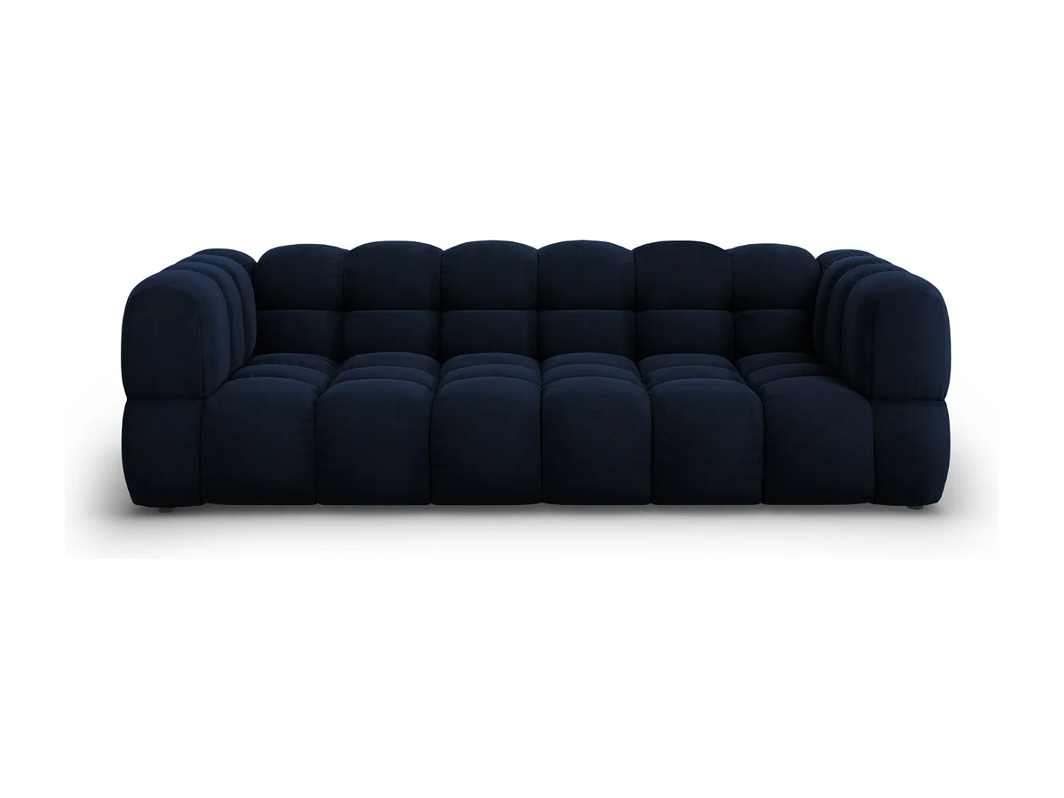 Cosmopolitan Design - 4-Sitzer modulares Sofa "Sky" aus Samt königsblau - 244x102x75cm