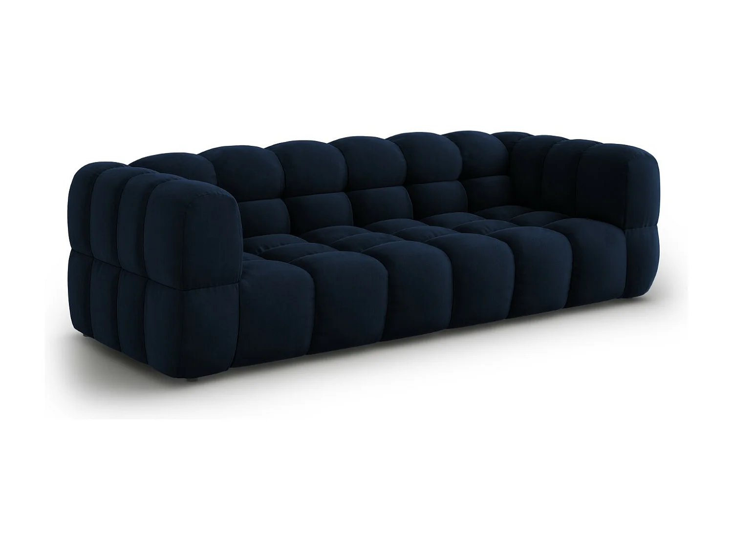 Cosmopolitan Design - 4-Sitzer modulares Sofa "Sky" aus Samt königsblau - 244x102x75cm