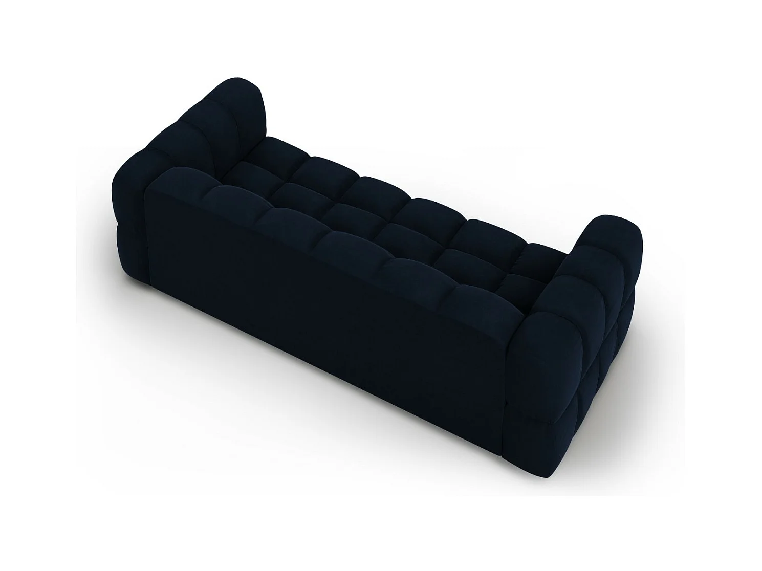 Cosmopolitan Design - Divano modulare "Sky" 4 posti in velluto blu reale - 244x102x75cm