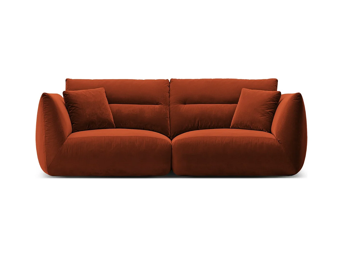CXL by Christian Lacroix - Modulaire bank "Maurie" 3 zitplaatsen, Flueel, Kastanjebruin - 224x107x90cm