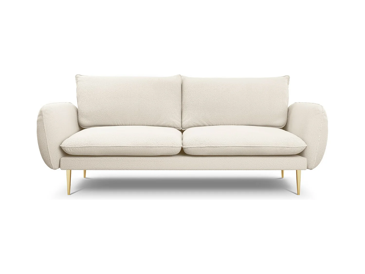 Cosmopolitan Design - Bank "Vienna" 3 zitplaatsen, Boucle, Beige - 200x92x95cm