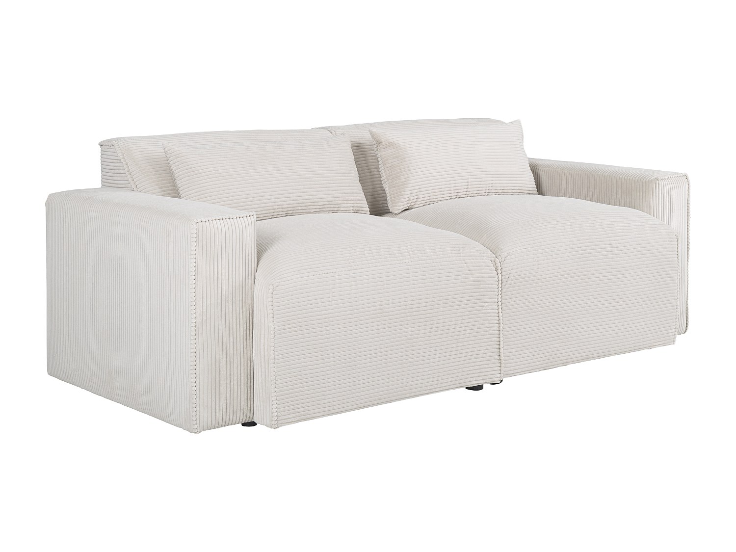 Sofa 3-Sitzer - Cord - Beige - VELINOR günstig online kaufen