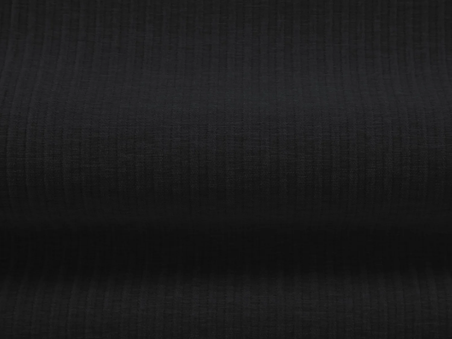 Cosmopolitan Design - Canapé "Arendal" 4 places en chenille avec un effet côtelé noir - 244x102x70cm