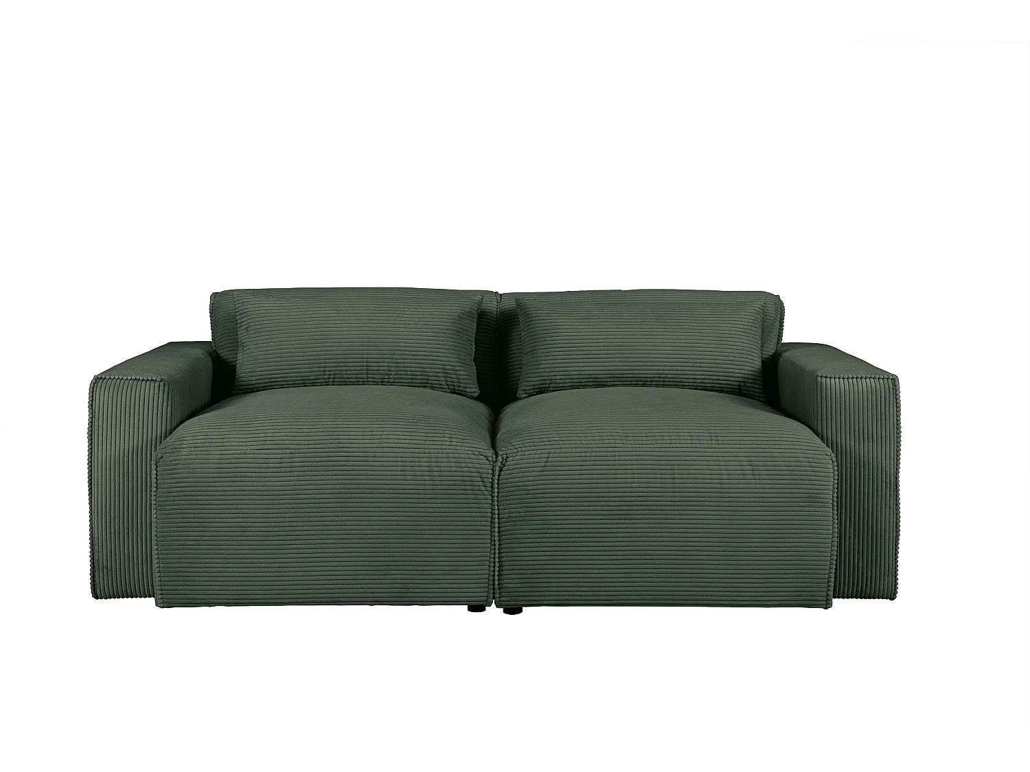 3-sits soffa i grön manchestersammet VELINOR