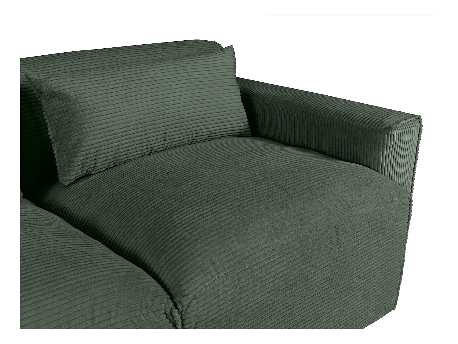 3-sits soffa i grön manchestersammet VELINOR