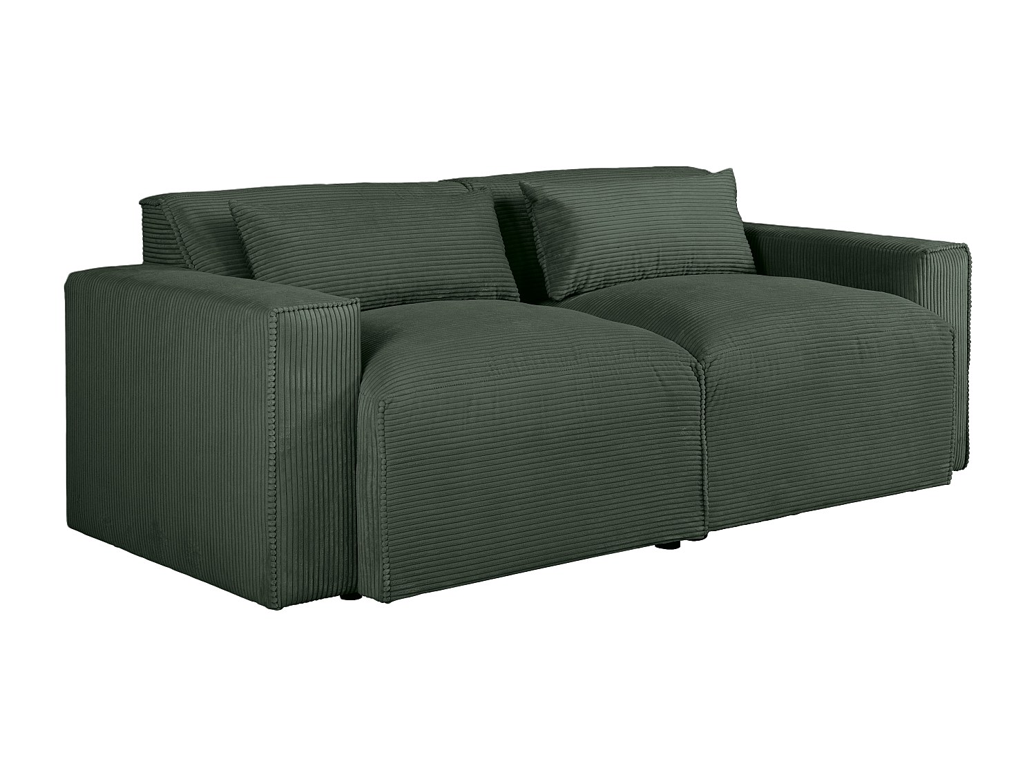 Sofa 3-Sitzer - Cord - Grün - VELINOR günstig online kaufen