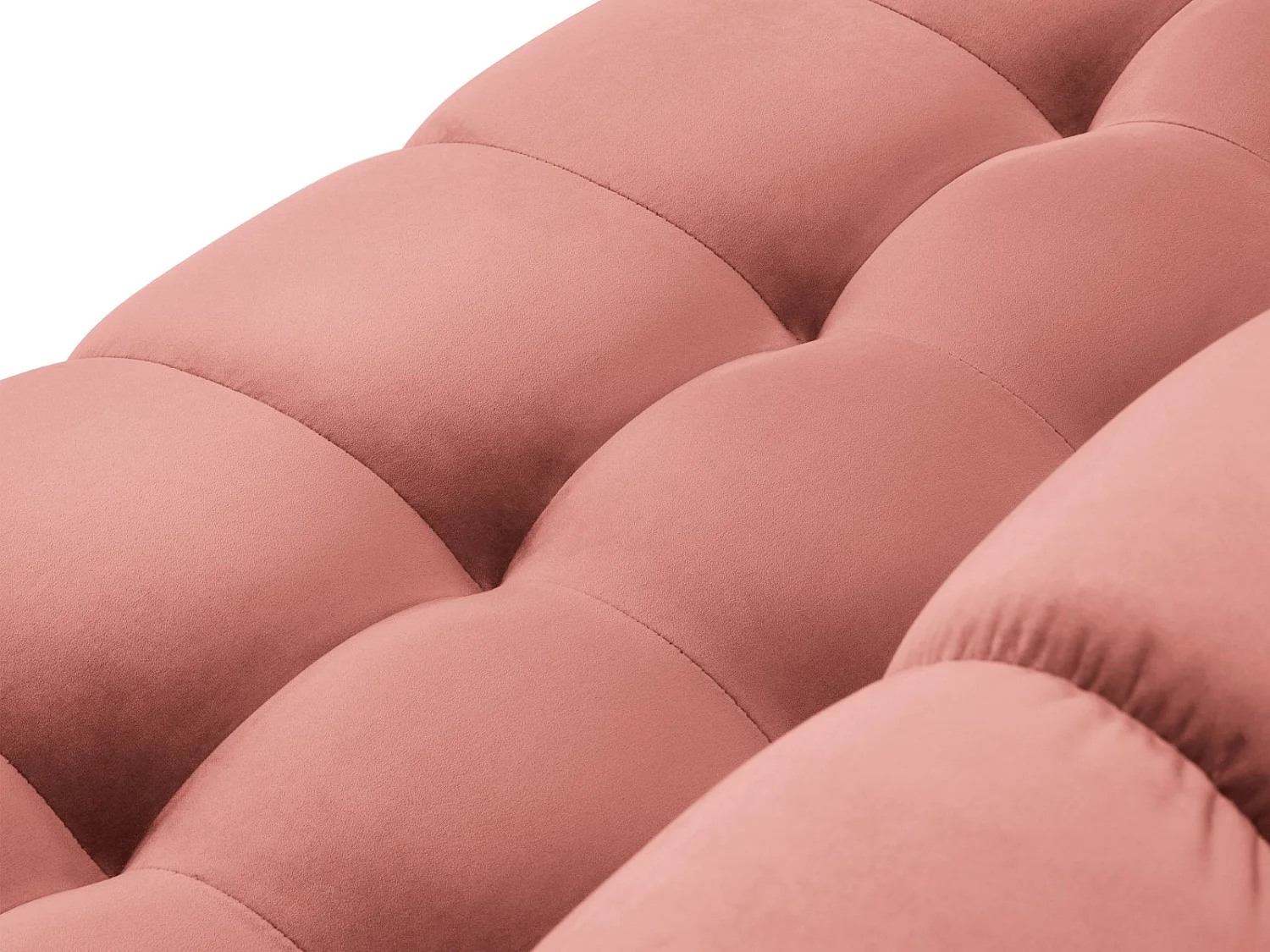 Cosmopolitan Design - Sofá "Bali" 3 plazas de terciopelo rosa - 177x92x75cm