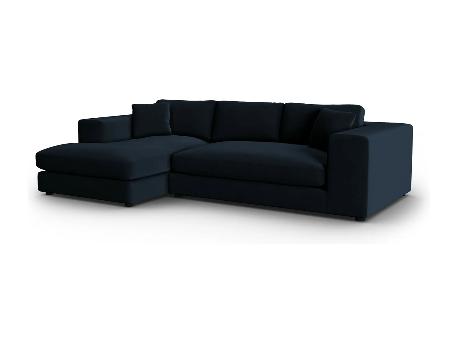 CXL by Christian Lacroix - Linker hoekbank "Tendance" 5 zitplaatsen, Flueel, Donkerblauw - 282x174x72cm