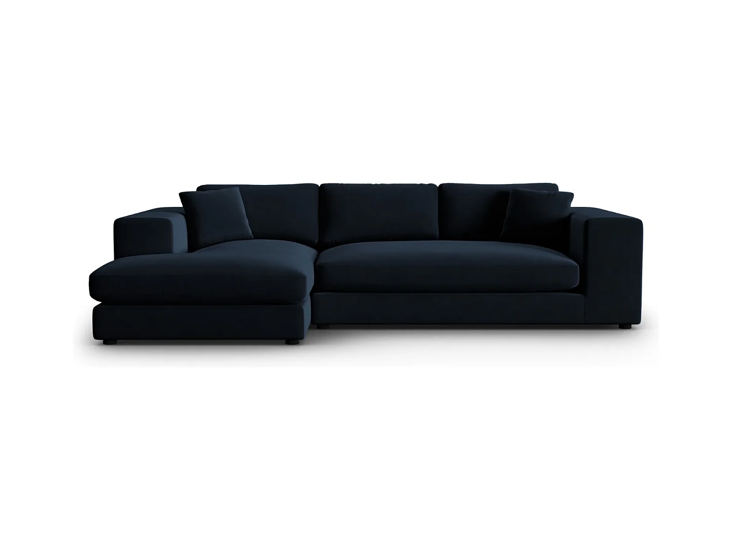 CXL by Christian Lacroix - Linker hoekbank "Tendance" 5 zitplaatsen, Flueel, Donkerblauw - 282x174x72cm