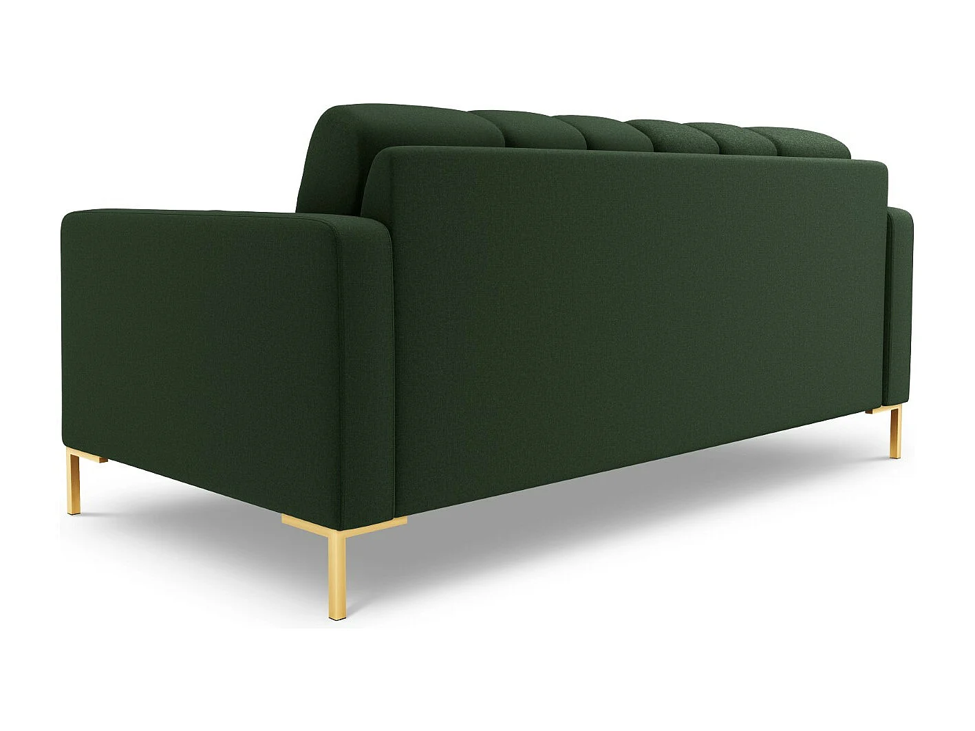 Cosmopolitan Design - Canapé "Bali" 3 places en tissu structurel vert foncé - 177x92x75cm