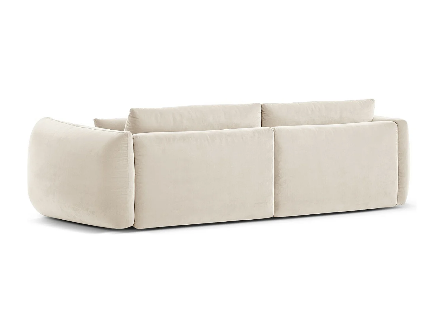 CXL by Christian Lacroix - Modulaire bank "Maurie" 4 zitplaatsen, Flueel, Ivoor - 264x107x90cm