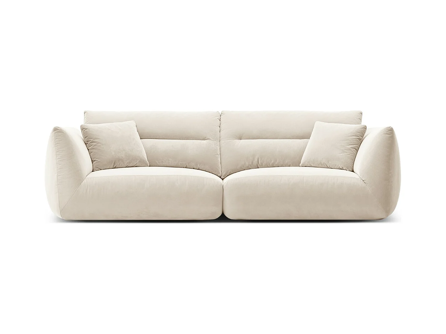 CXL by Christian Lacroix - Modulaire bank "Maurie" 4 zitplaatsen, Flueel, Ivoor - 264x107x90cm