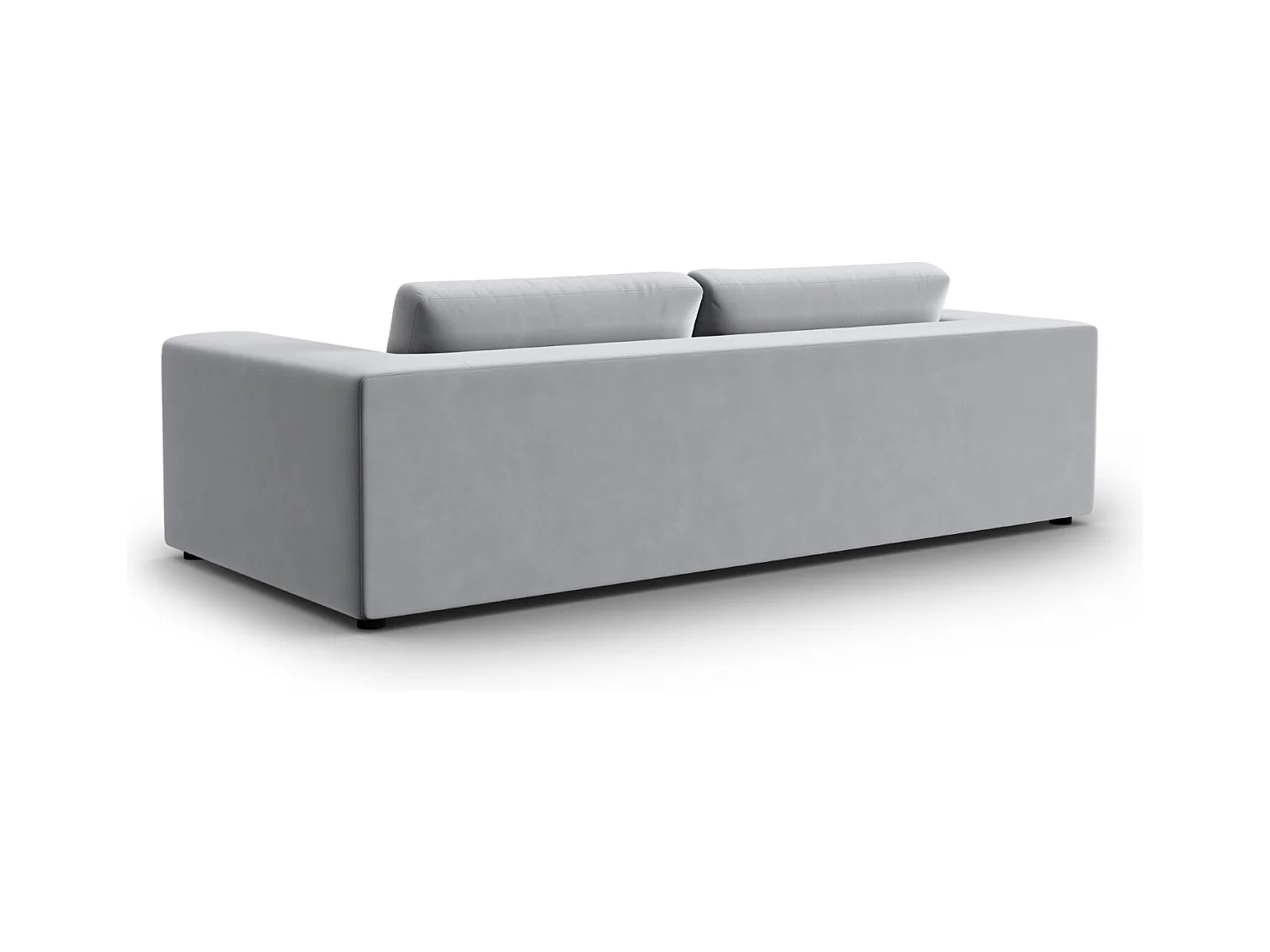 CXL by Christian Lacroix - Canapé "Tendance" 4 places en velours gris clair - 262x122x72cm