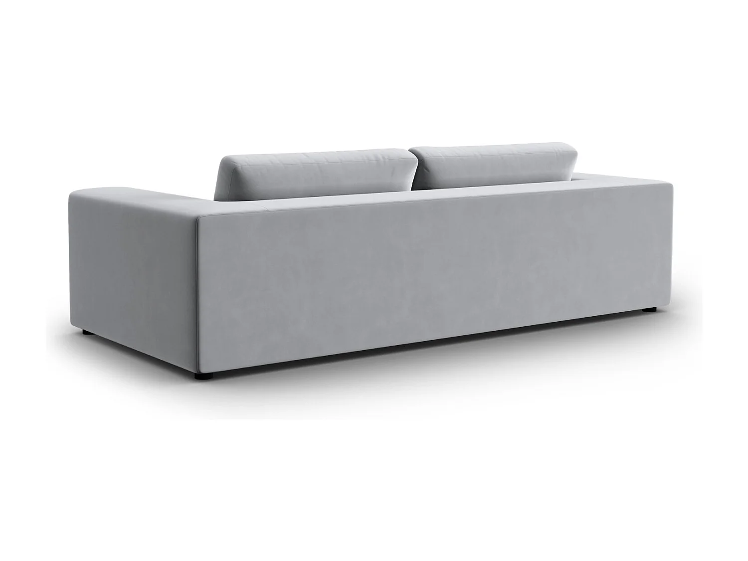 CXL by Christian Lacroix - Sofá "Tendance" 4 lugares em veludo cinza claro - 262x122x72cm