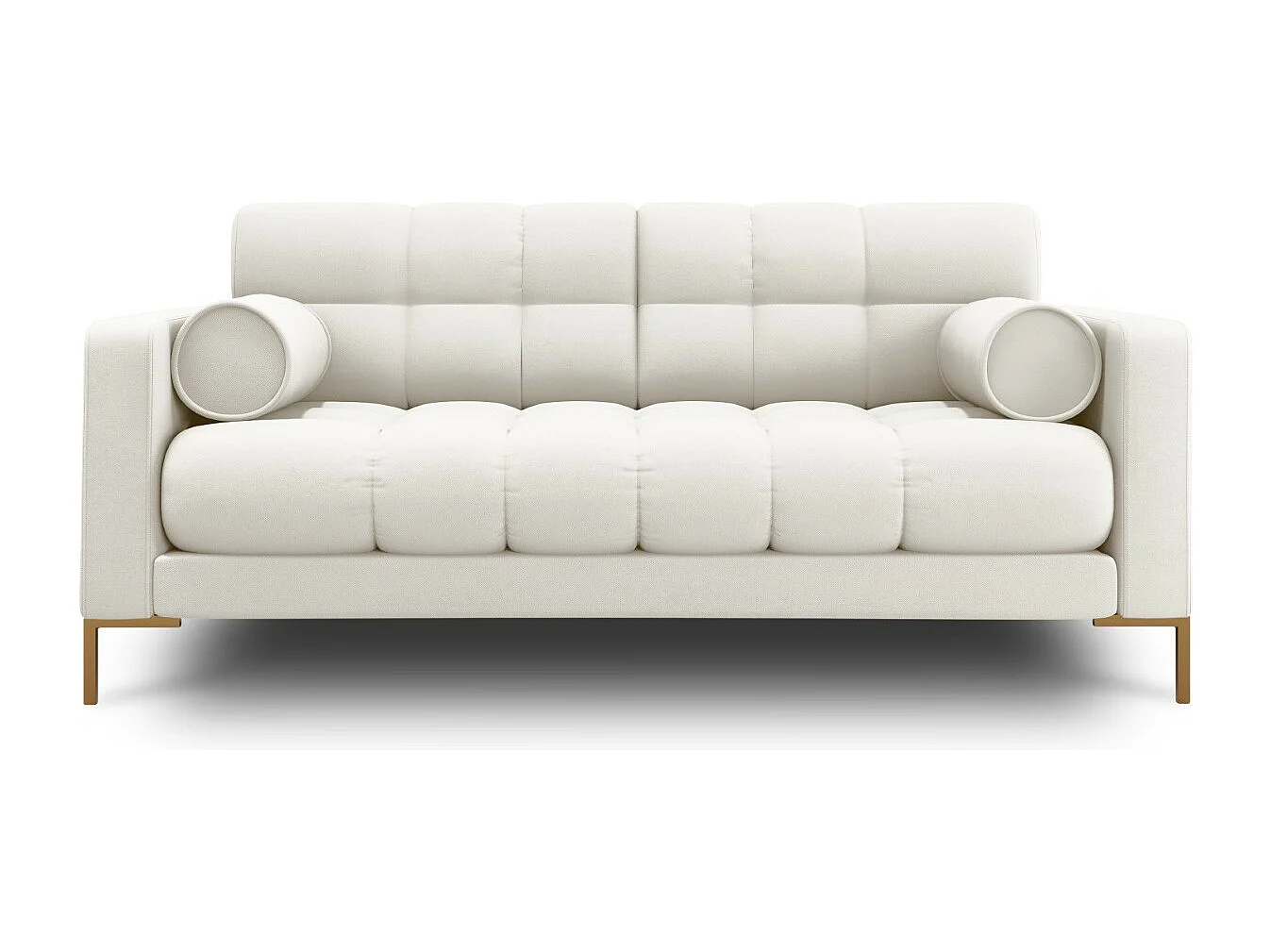 Cosmopolitan Design - Sofa, "Bali" 2 miejsca tkanina strukturalna, beż jasny - 152x92x75cm