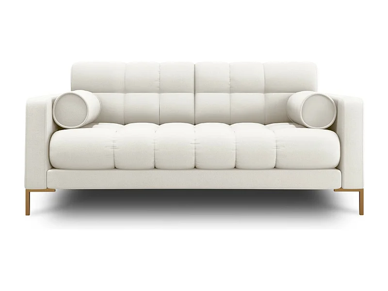 Cosmopolitan Design - Sofa, "Bali" 2 miejsca tkanina strukturalna, beż jasny - 152x92x75cm