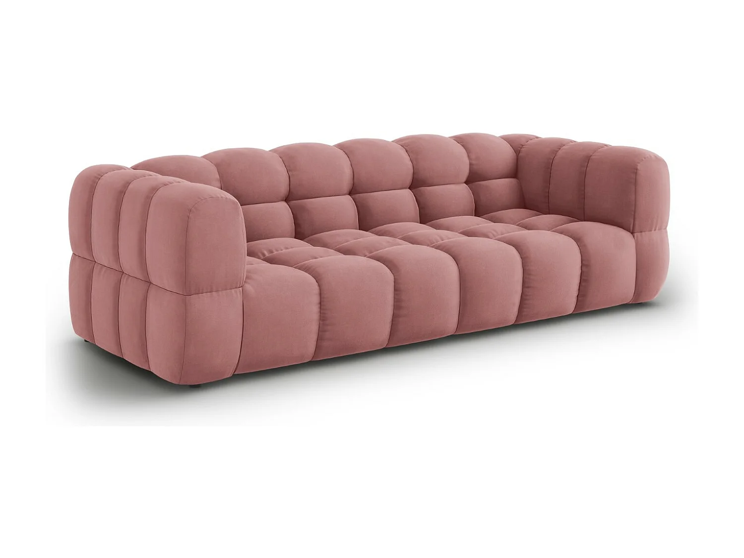 Cosmopolitan Design - 4-Sitzer modulares Sofa "Sky" aus Samt lachs - 244x102x75cm