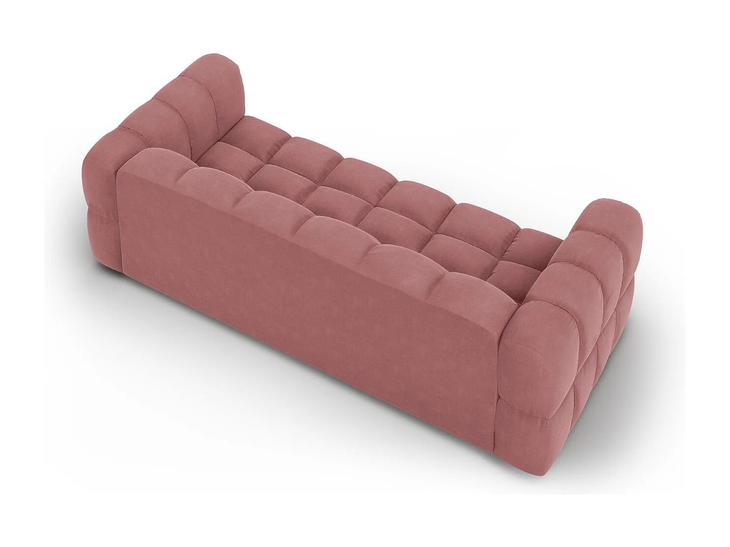 Cosmopolitan Design - 4-Sitzer modulares Sofa "Sky" aus Samt lachs - 244x102x75cm
