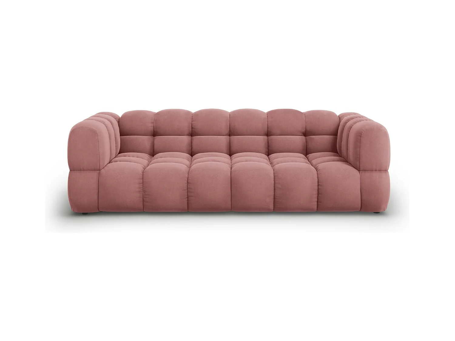 Cosmopolitan Design - Modulaire bank "Sky" 4 zitplaatsen, Flueel, Zalm - 244x102x75cm