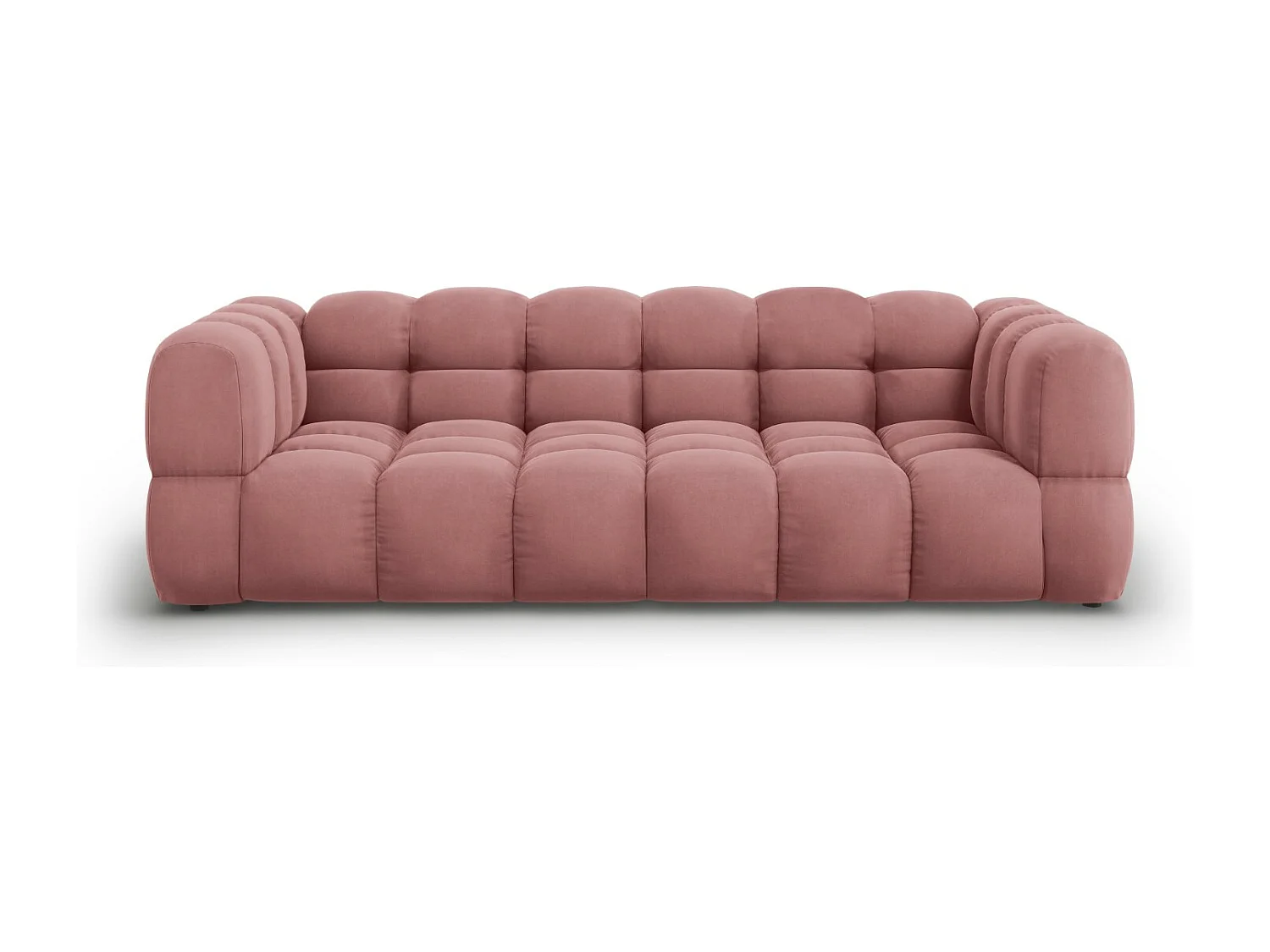 Cosmopolitan Design - Sofá modular "Sky" 4 lugares em veludo salmão - 244x102x75cm