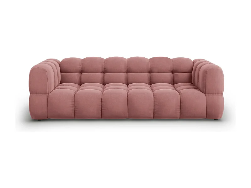 Cosmopolitan Design - Sofá modular "Sky" 4 lugares em veludo salmão - 244x102x75cm