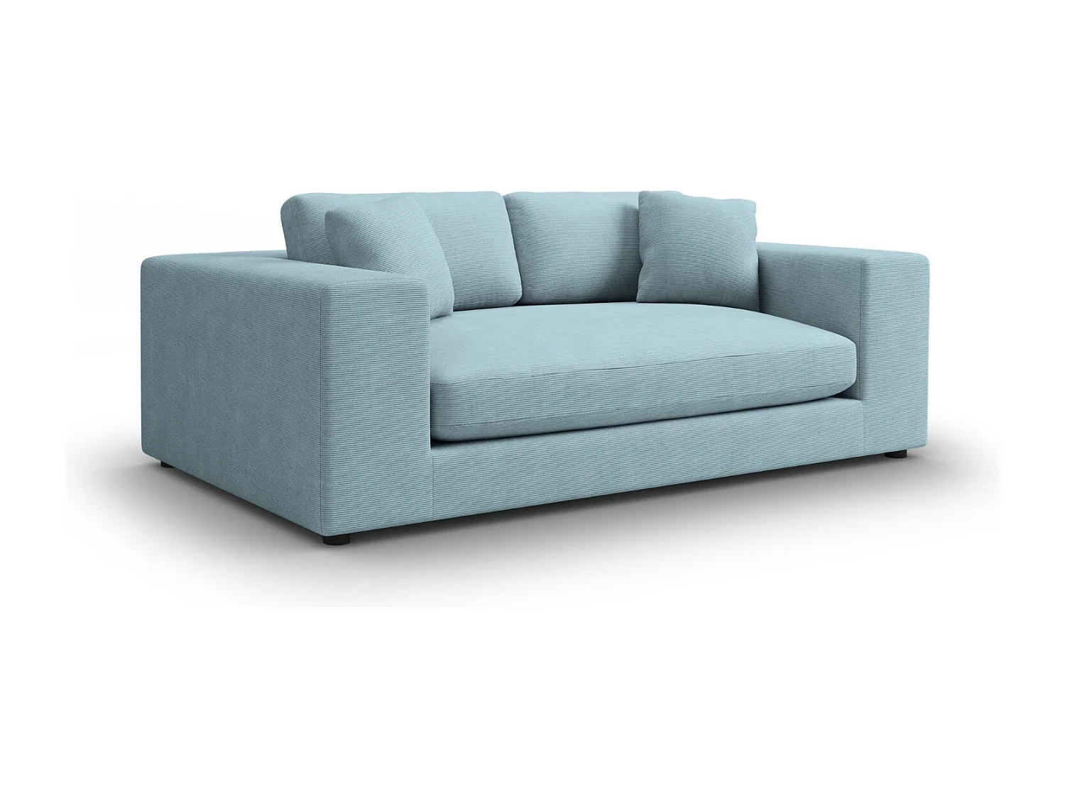CXL by Christian Lacroix - Bank "Tendance" 3 zitplaatsen, Ribfluwelen, Lichtblauw - 220x122x72cm