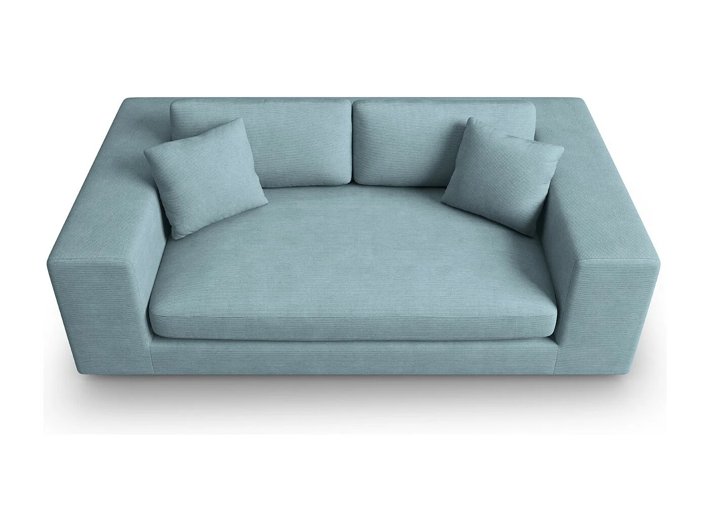 CXL by Christian Lacroix - Bank "Tendance" 3 zitplaatsen, Ribfluwelen, Lichtblauw - 220x122x72cm