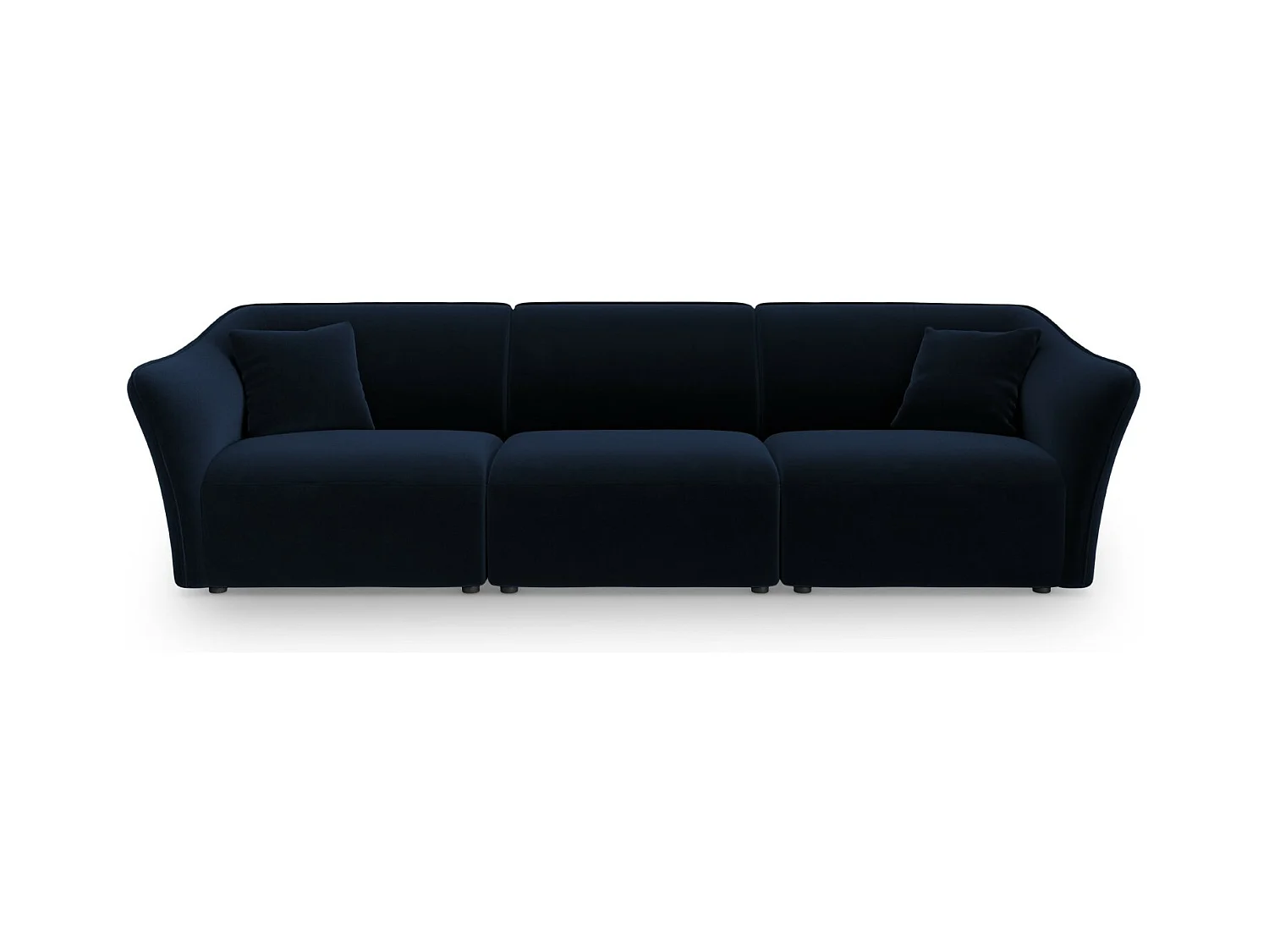 Cosmopolitan Design - Modulaire bank "Tokyo" 5 zitplaatsen, Flueel, Koningsblauw - 292x102x79cm