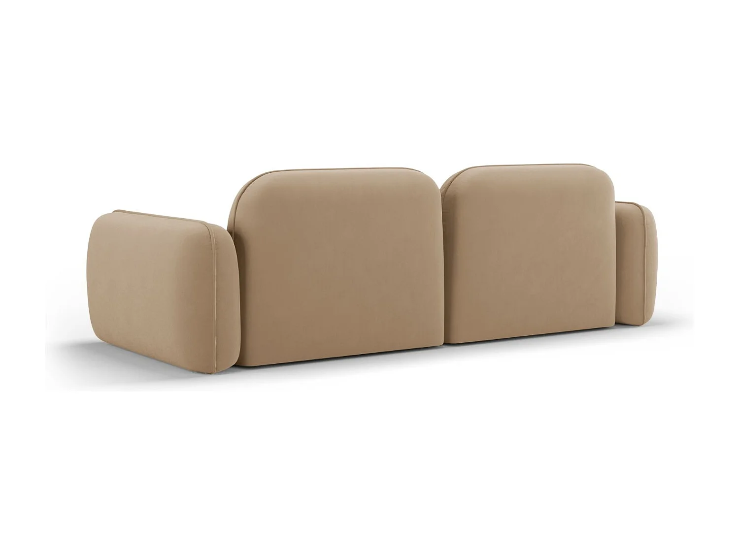 Cosmopolitan Design - Sofá modular "Sydney" 3 plazas de terciopelo arena - 230x90x70cm