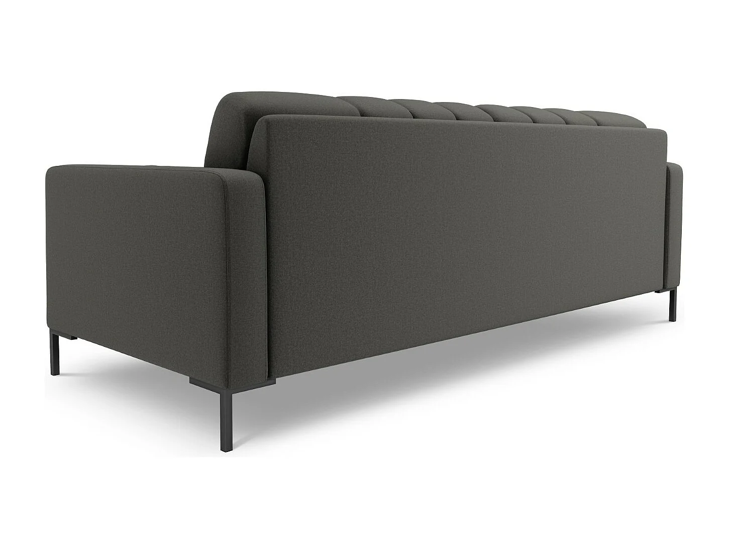 Cosmopolitan Design - Canapé "Bali" 4 places en tissu structurel gris foncé - 217x92x75cm