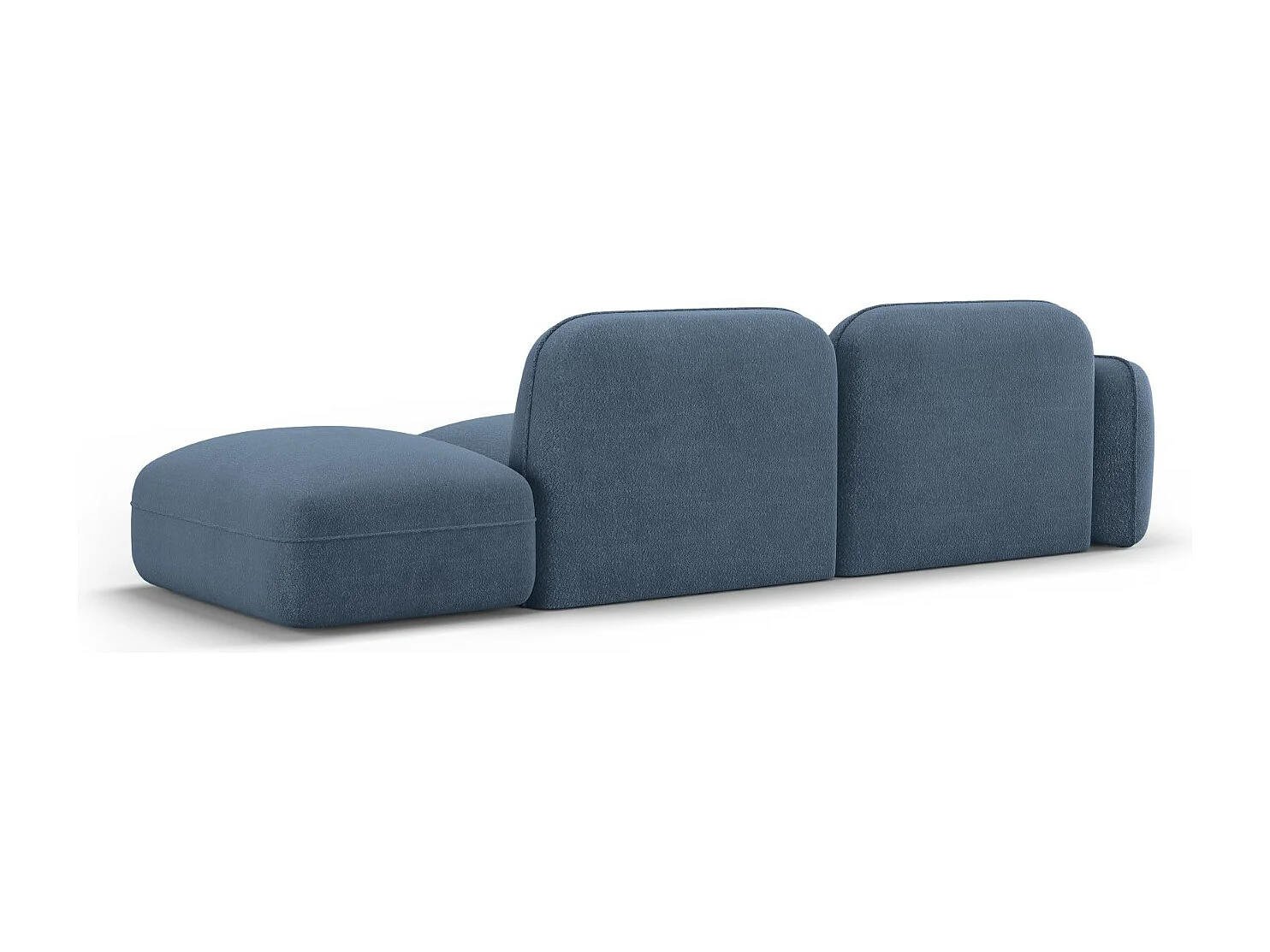 CXL by Christian Lacroix - 3-Sitzer modulares Sofa rechts "Lucien" Sitzer aus Samt blue jeans - 295x90x70cm