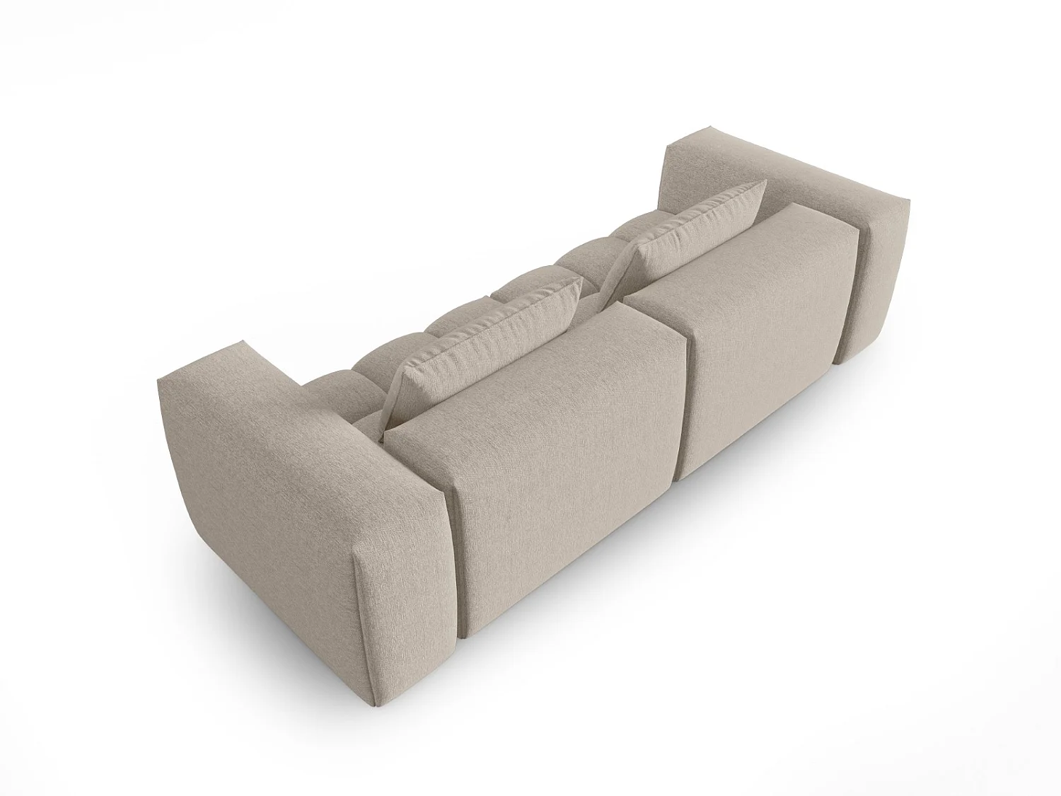 CXL by Christian Lacroix - Sofa modułowa, "Lorella" 3 miejsca tkanina strukturalna, piasek - 230x85x70cm