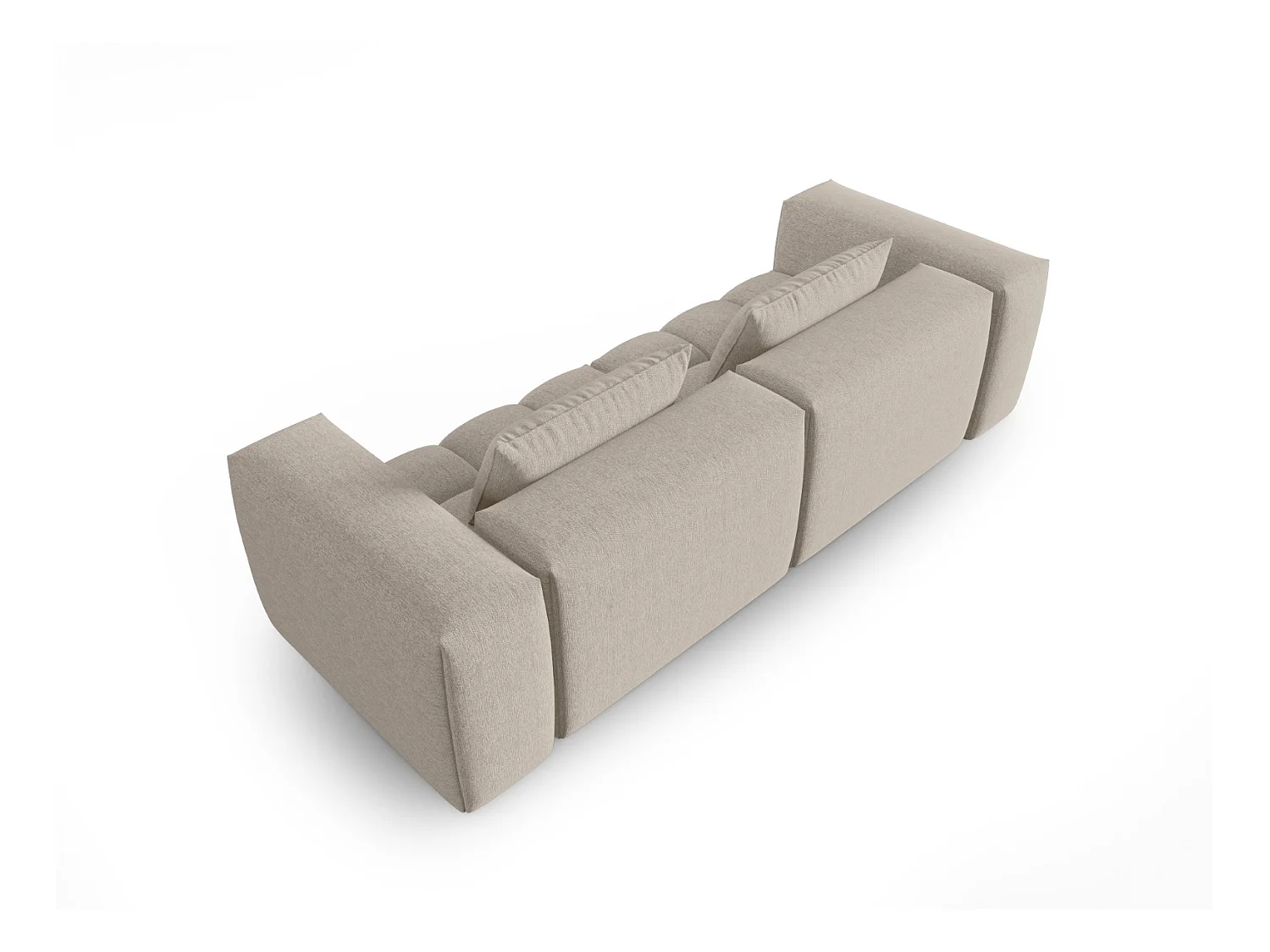 CXL by Christian Lacroix - Canapé modulable "Lorella" 3 places en tissu structurel le sable - 230x85x70cm