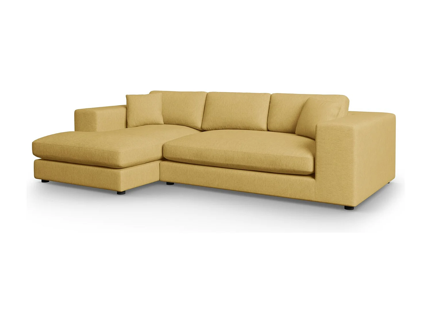 CXL by Christian Lacroix - Linker hoekbank "Tendance" 5 zitplaatsen, Structurele stof, GEEL - 282x174x72cm