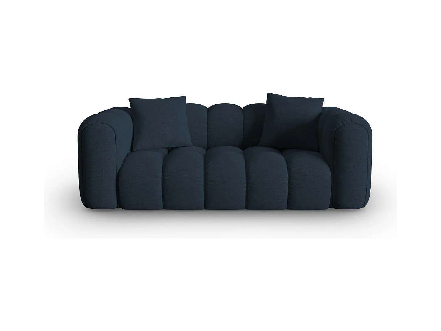 CXL by Christian Lacroix - Canapé "Clotilde" 2 places en tissu structurel bleu roi - 208x94x70cm