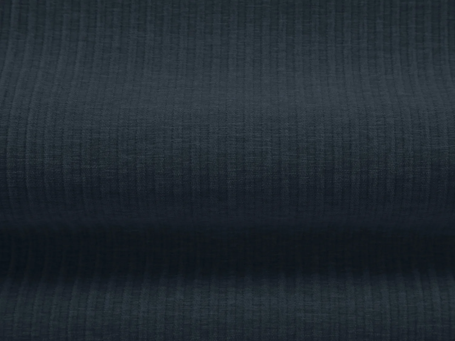 Cosmopolitan Design - Sofá "Arendal" 4 plazas de tejido chenilla con efecto acanalado azul marino - 244x102x70cm