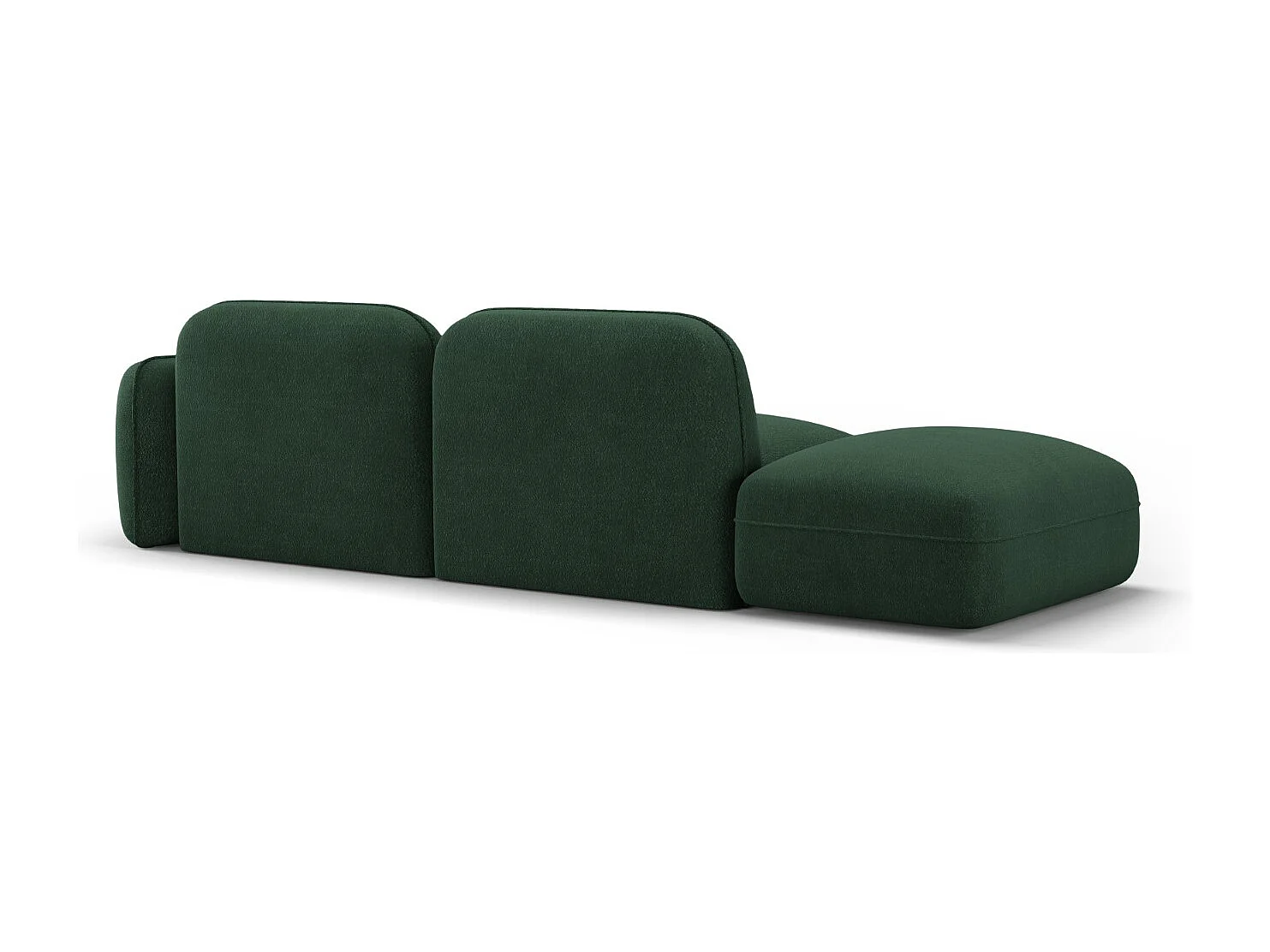 CXL by Christian Lacroix - Canapé modulable gauche "Lucien" 3 places en velours vert - 295x90x70cm