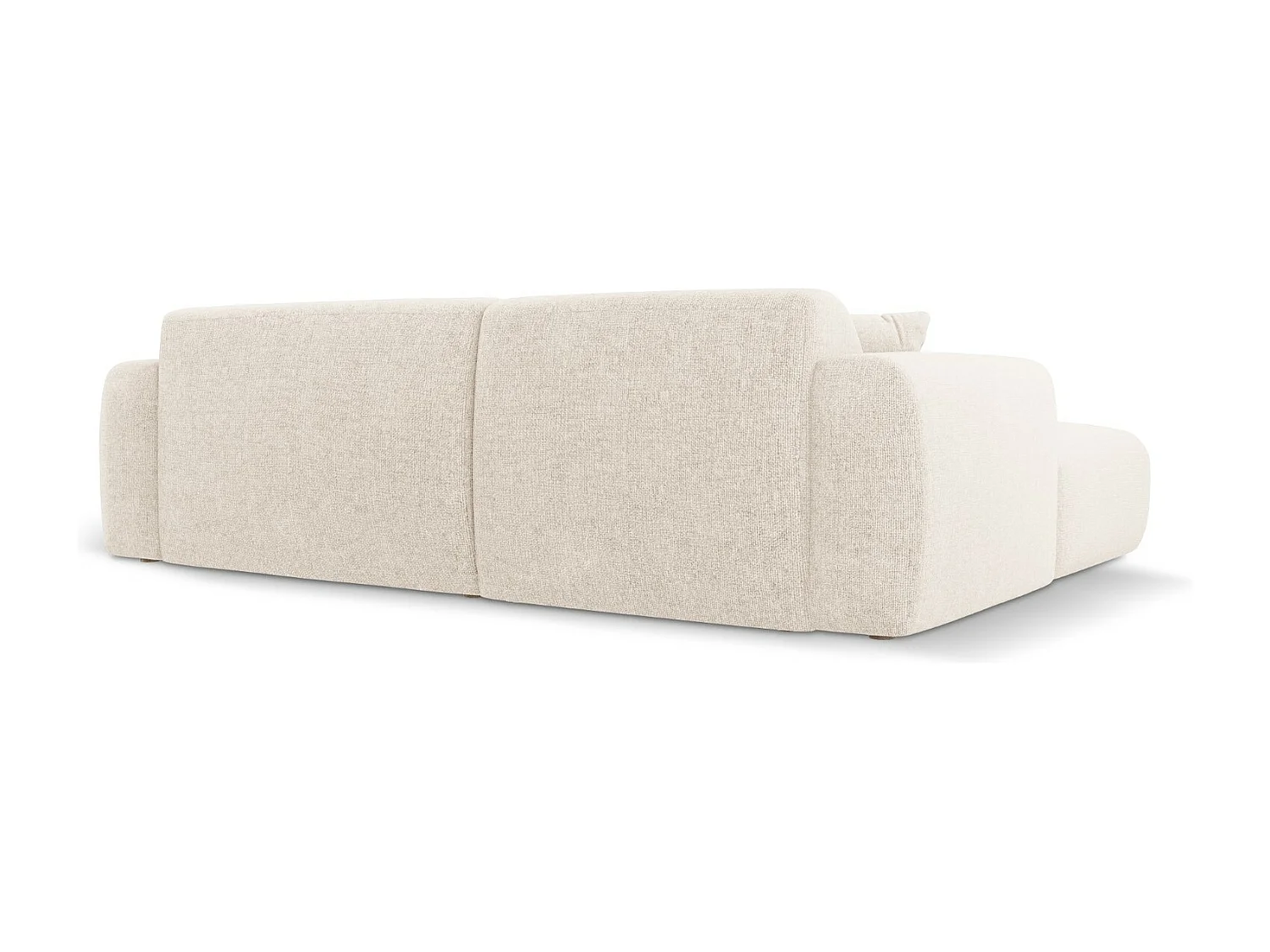 Cosmopolitan Design - Narożnik prawy, "Nolio" 4 miejsca szenil, beż jasny - 235x170x72cm