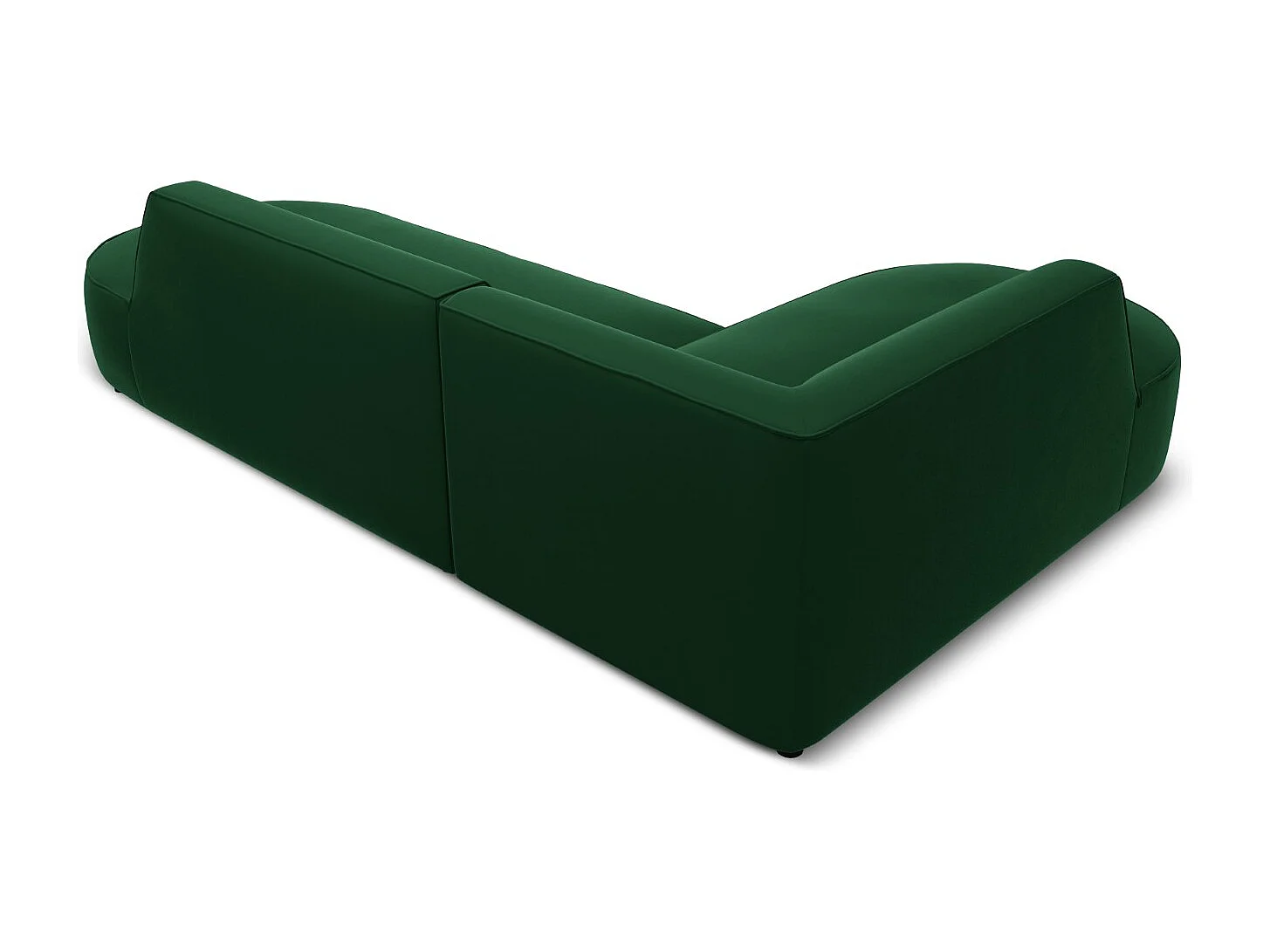 CXL by Christian Lacroix - Canapé d'angle gauche "Charles" 4 places en velours vert - 273x180x69cm