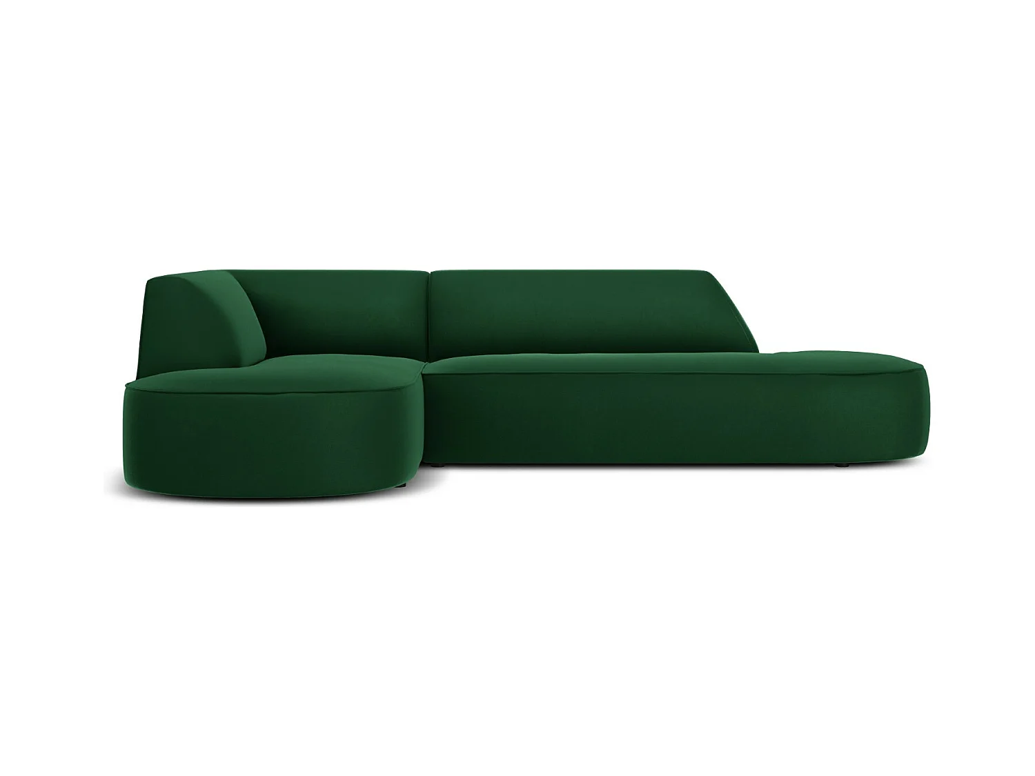 CXL by Christian Lacroix - Linker hoekbank "Charles" 4 zitplaatsen, Flueel, Groente - 273x180x69cm