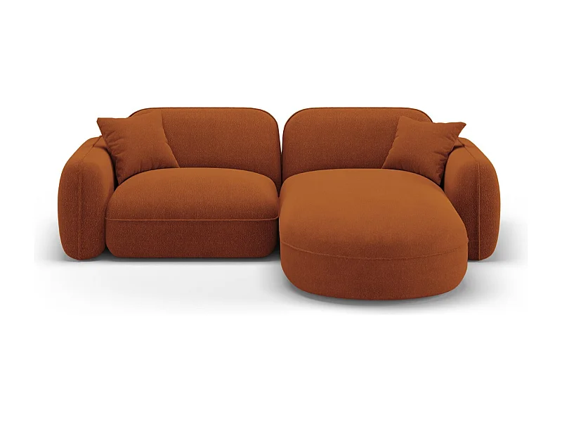 CXL by Christian Lacroix - 3-Sitzer modulares Ecksofa rechts "Lucien" Sitzer aus Samt terrakotta - 230x165x70cm
