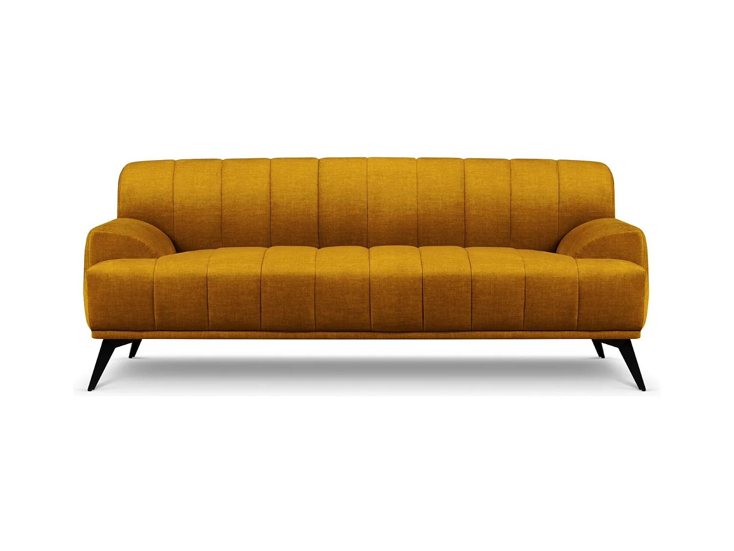 CXL by Christian Lacroix - Canapé "Rita" 3 places en velours moutarde - 189x94x77cm