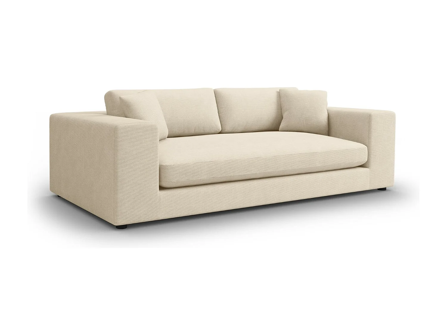 CXL by Christian Lacroix - Sofá "Tendance" 4 plazas de pana beige claro - 262x122x72cm