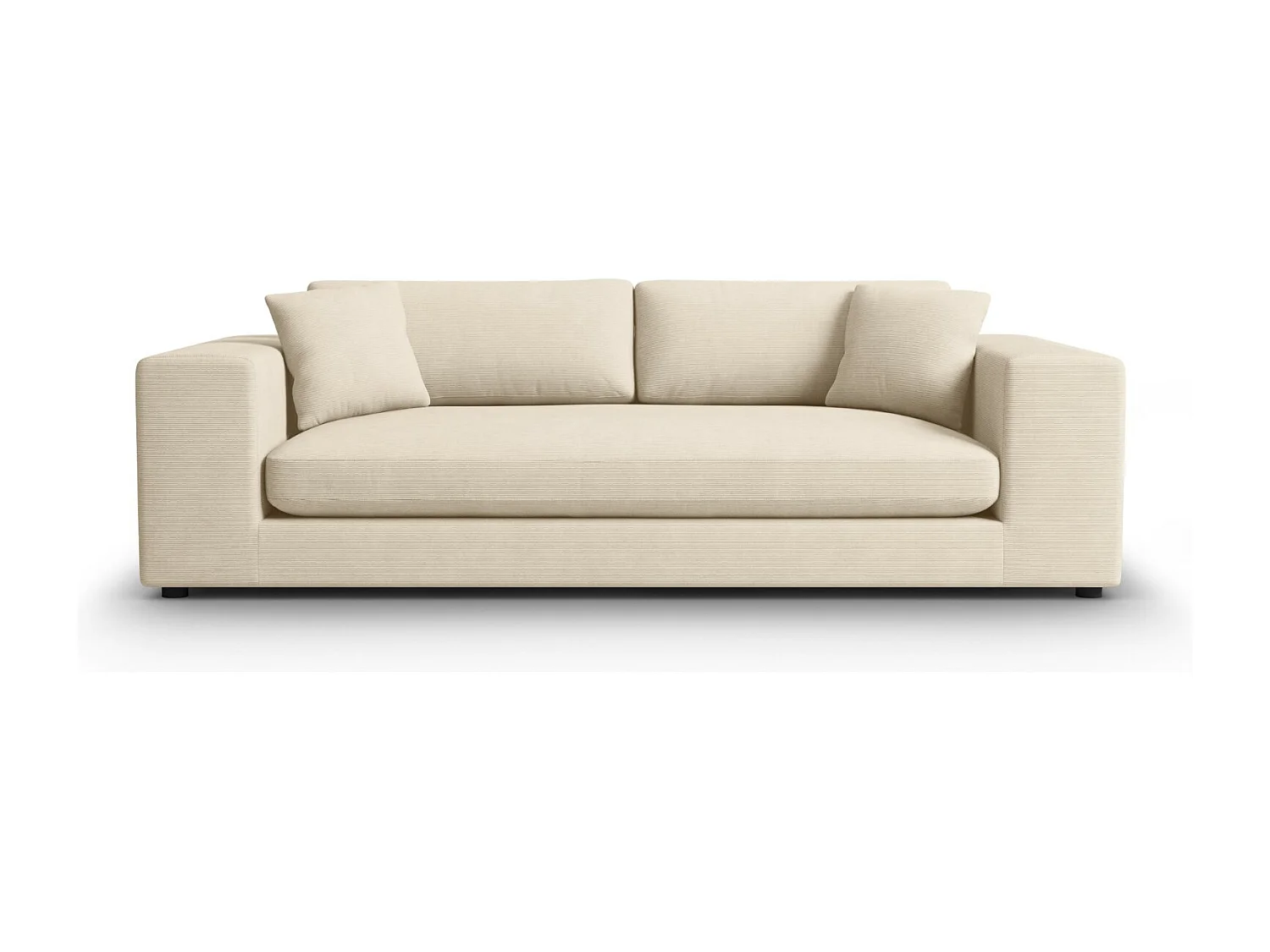 CXL by Christian Lacroix - Sofá "Tendance" 4 plazas de pana beige claro - 262x122x72cm