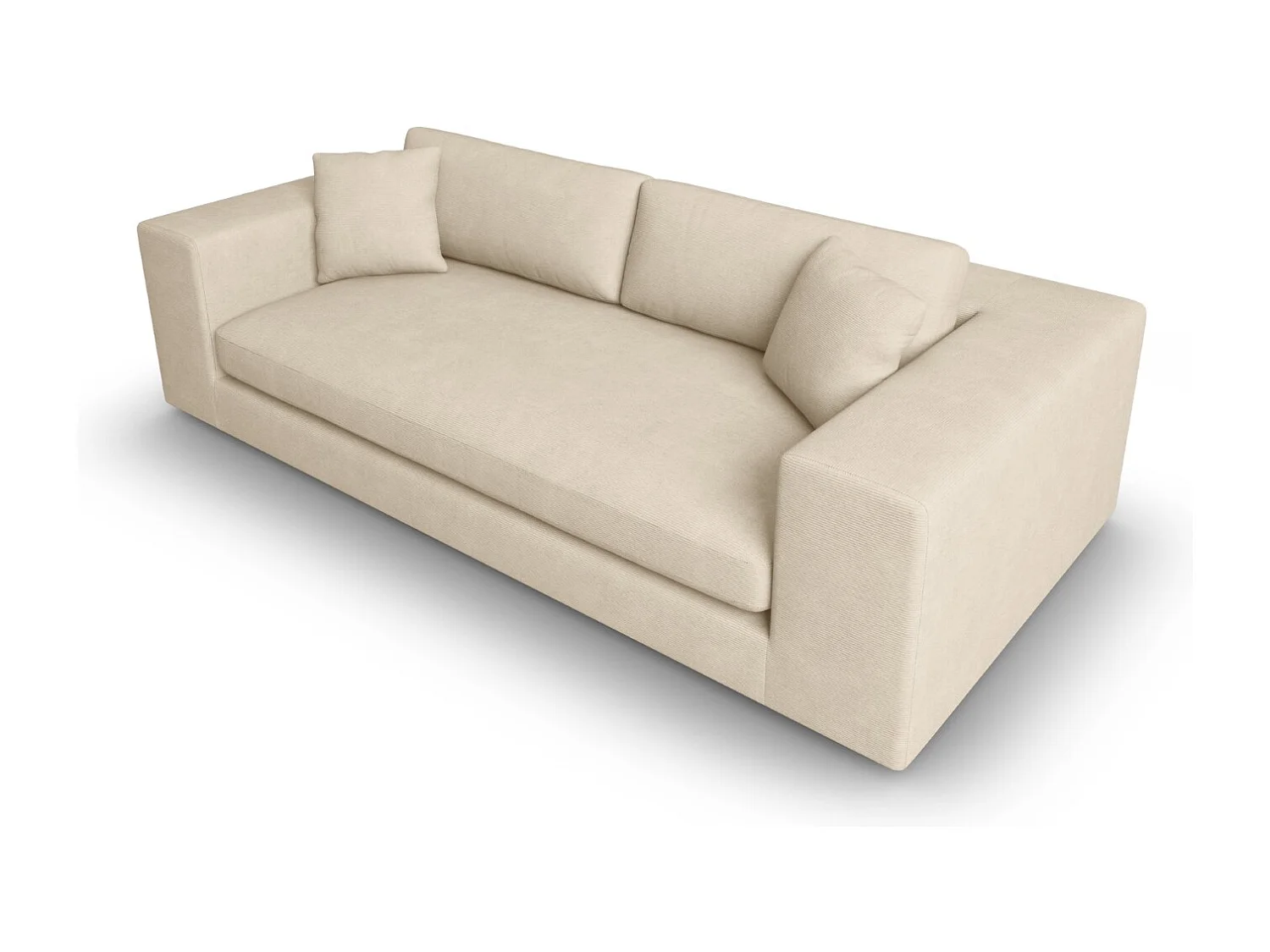 CXL by Christian Lacroix - Sofá "Tendance" 4 plazas de pana beige claro - 262x122x72cm