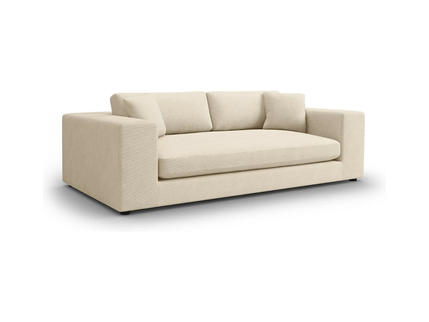 CXL by Christian Lacroix - Bank "Tendance" 4 zitplaatsen, Ribfluwelen, Lichtbeige - 262x122x72cm