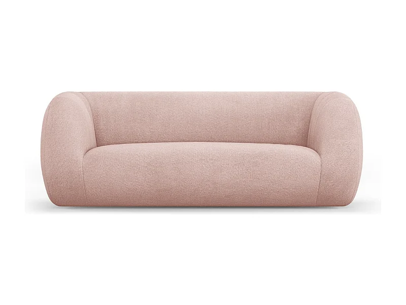 Cosmopolitan Design - Sofa, "Essen" 2 miejsca boucle, pudrowy róż - 210x95x86cm