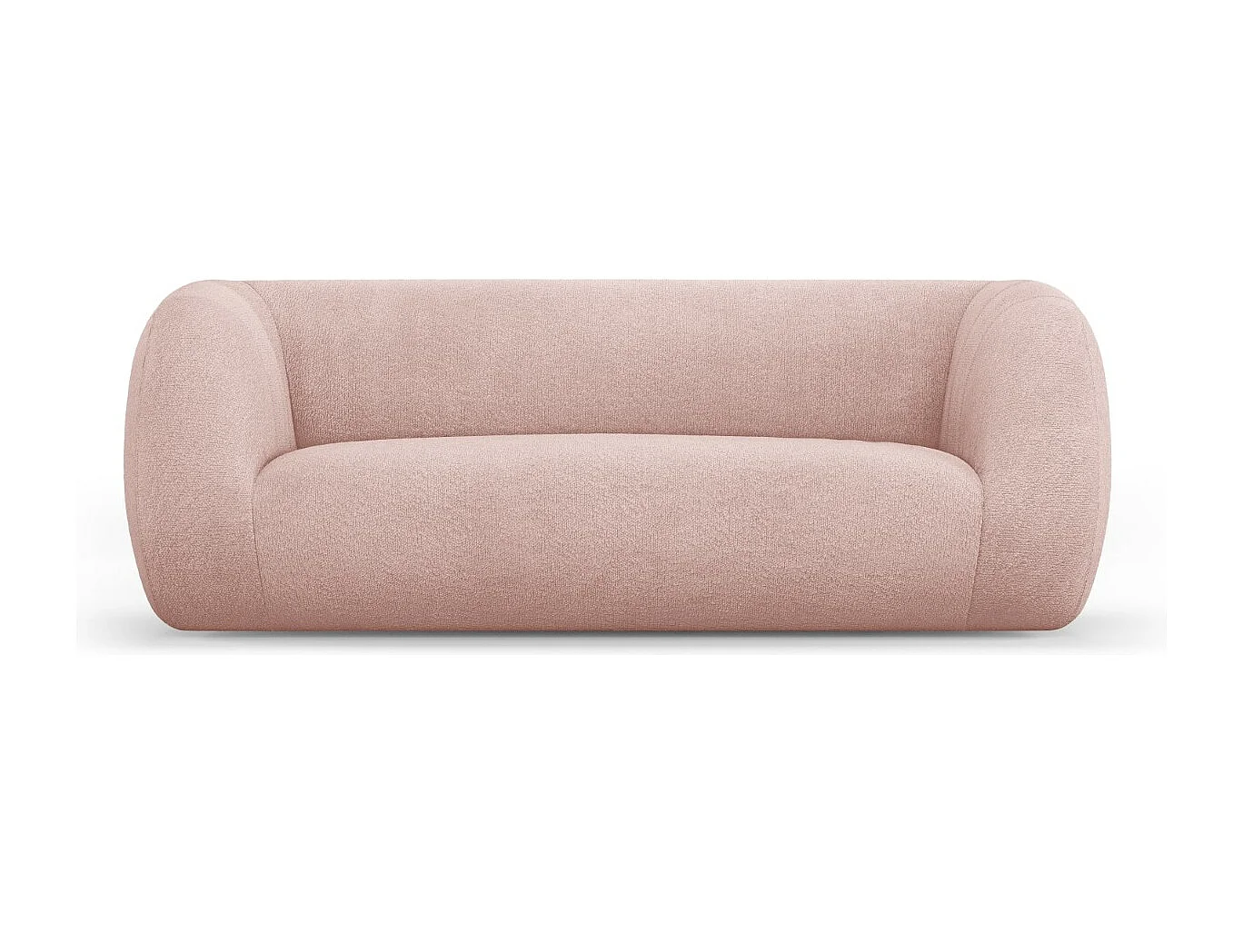 Cosmopolitan Design - 2-Sitzer Sofa "Essen" aus Boucle puderrosa - 210x95x86cm