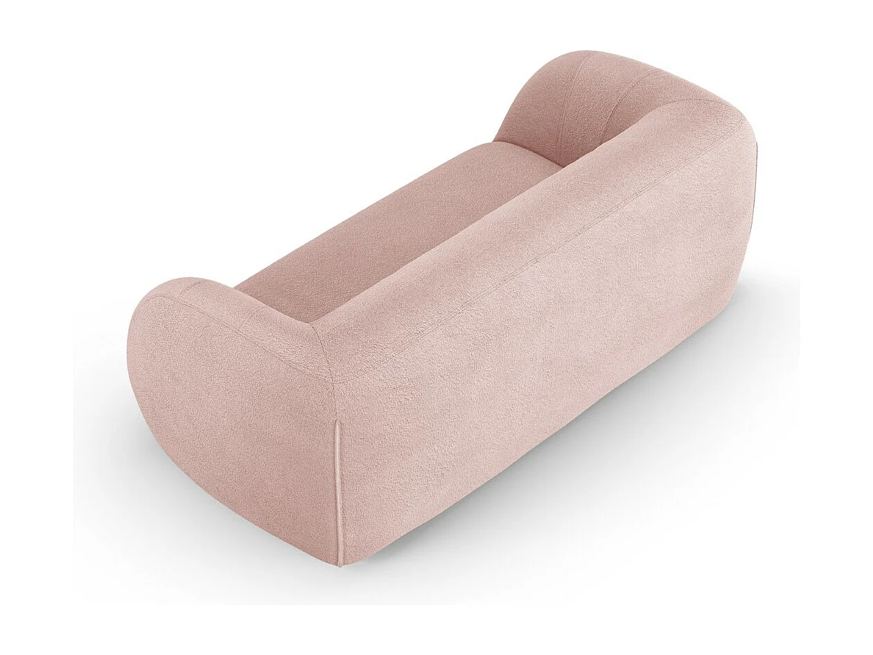 Cosmopolitan Design - 2-Sitzer Sofa "Essen" aus Boucle puderrosa - 210x95x86cm